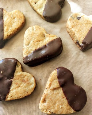 Heart shaped blondie chocolate chips by The Cookie Jar Orlando LLC