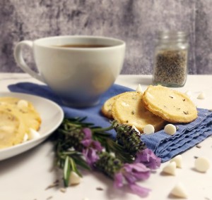 Lavender white chocolate cookies by The Cookie Jar Orlando LLC