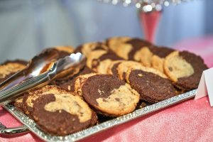 Brookie cookies with chocolate chip and brownie swirl served at an Orlando sweet sixteen celebration.