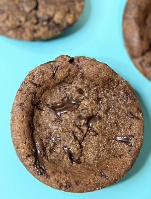 Rich double chocolate cookies with melted chocolate chunks, perfect for dessert trays at weddings and events in Central Florida.