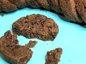 Close-up of rich double chocolate cookies with gooey chocolate chunks, ideal for weddings and corporate dessert trays in Orlando.