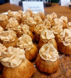 Mini dulce de leche bundt cakes on tray for weddings, birthdays, and showers at Trellis 925 in Orlando.